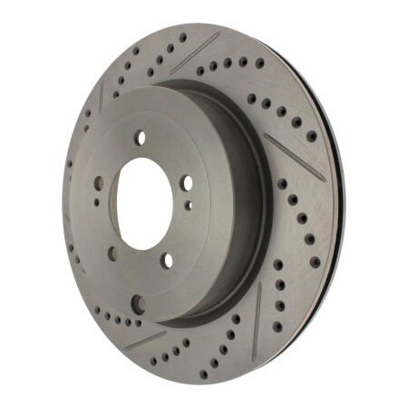 Centric StopTech Select Sport Drilled and Slotted Brake Rotor; Rear Right, StopTech 227.46075R